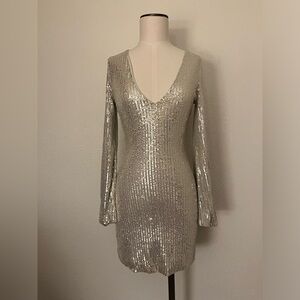 ⭐️ VICI Gold Sequin Mini Dress